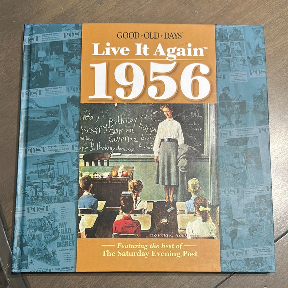 Live It Again 1956 Coffee Table Book - Blue and Orange